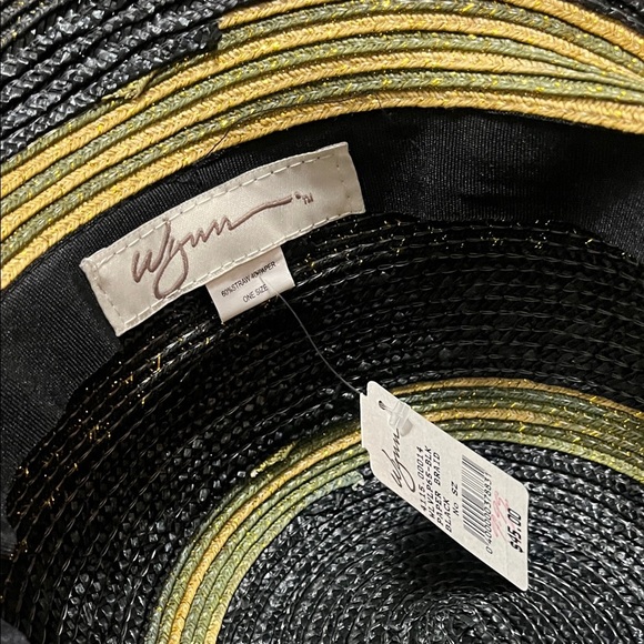 NWT Wynn Las Vegas Resort Elegant Black and Gold Wide Brim Hat